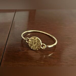 Banana Republic Hammered Disc Gold-Tone Bracelet